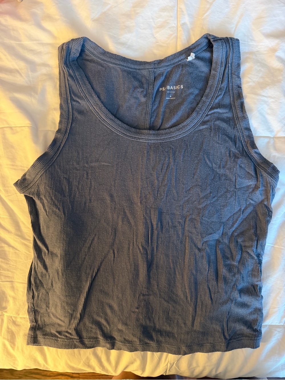 PacSun Ribbed Tank Top - Slate Blue